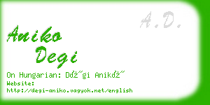 aniko degi business card